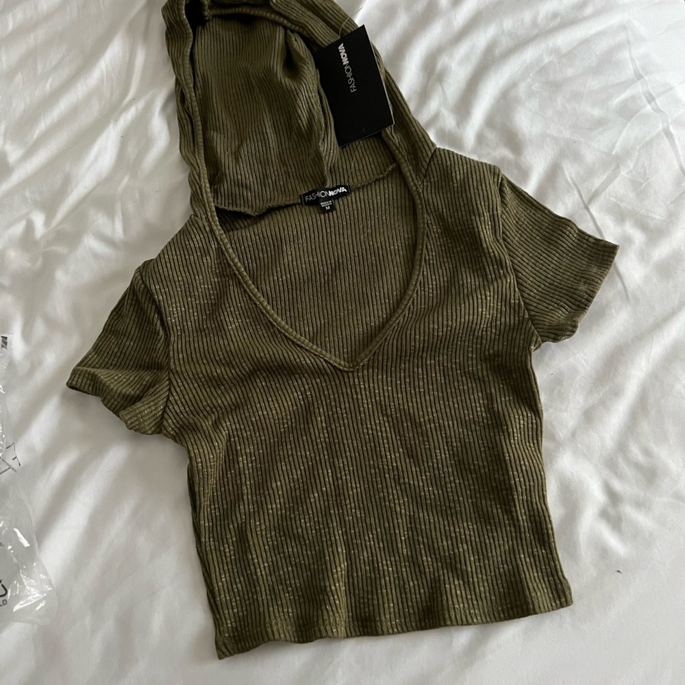 Brand new fashion nova crop hoodie
